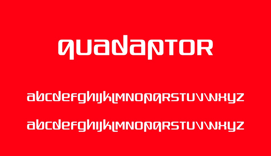 Quadaptor font