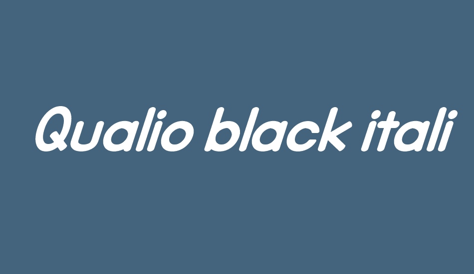 Qualio black italic font big