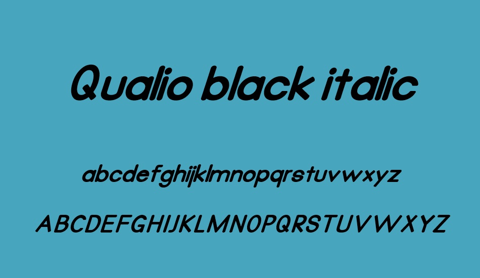 Qualio black italic font