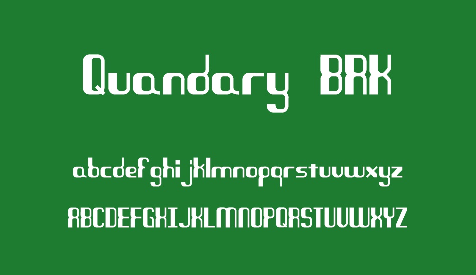 Quandary BRK font