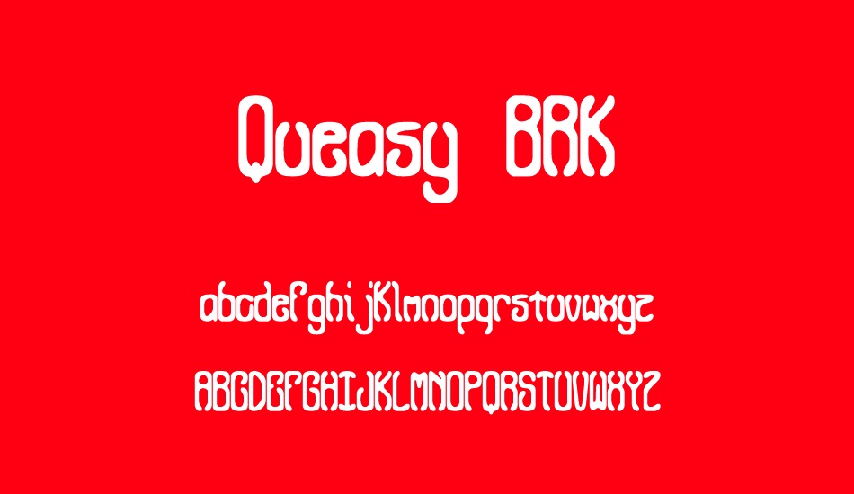 Queasy BRK font