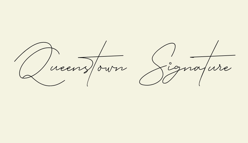 Queenstown Signature font big