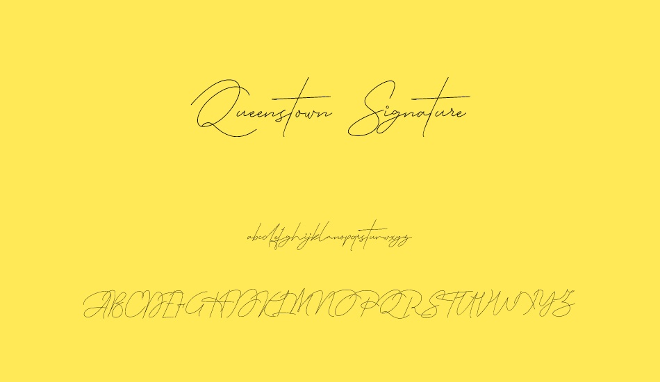 Queenstown Signature font