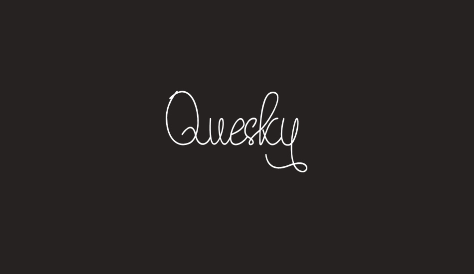 Quesky font big