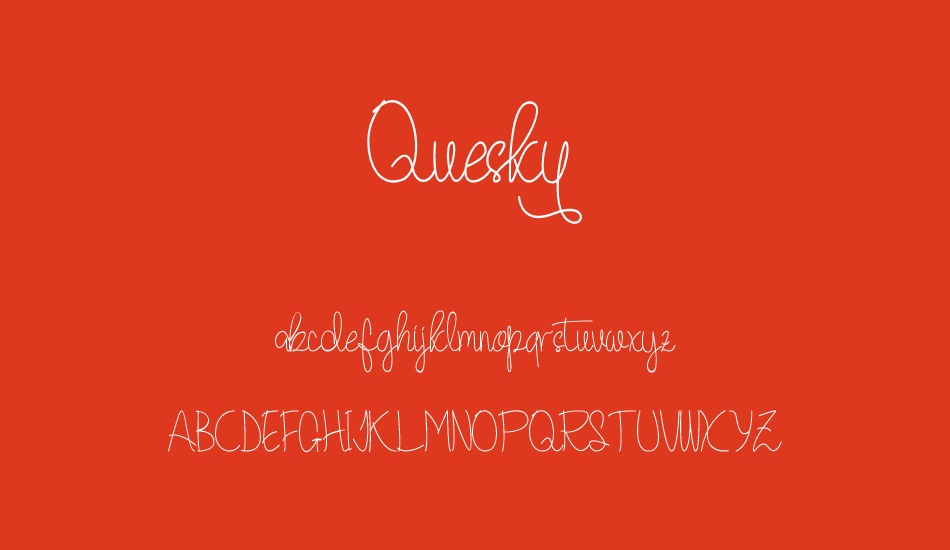 Quesky font