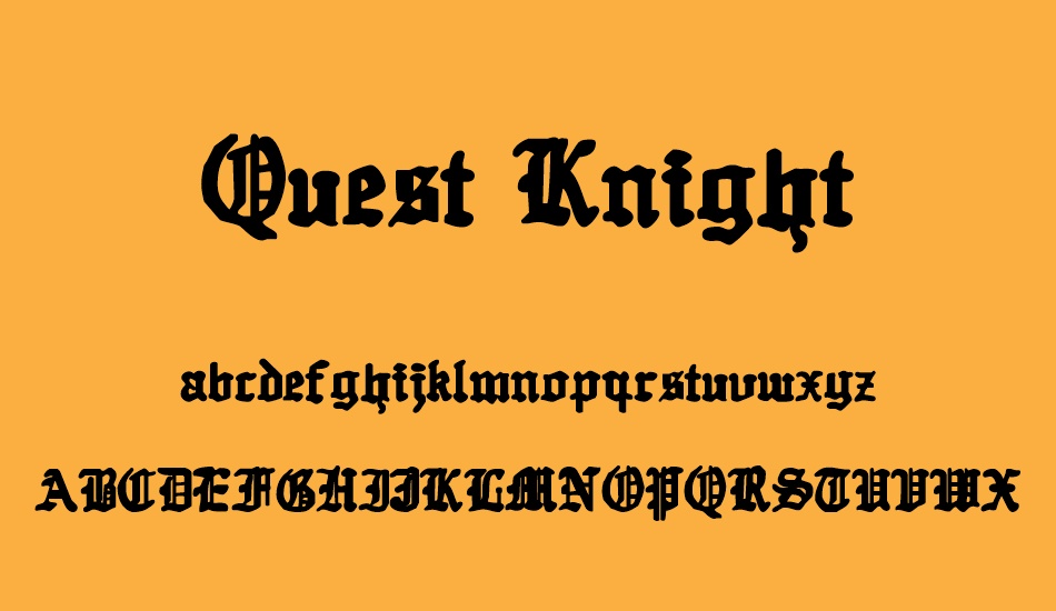 Quest Knight font