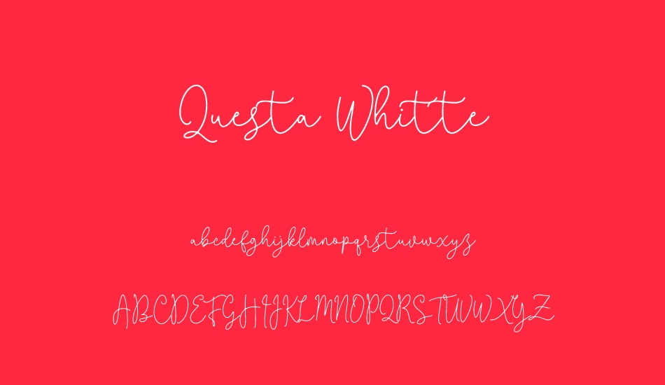 Questa Whitte font