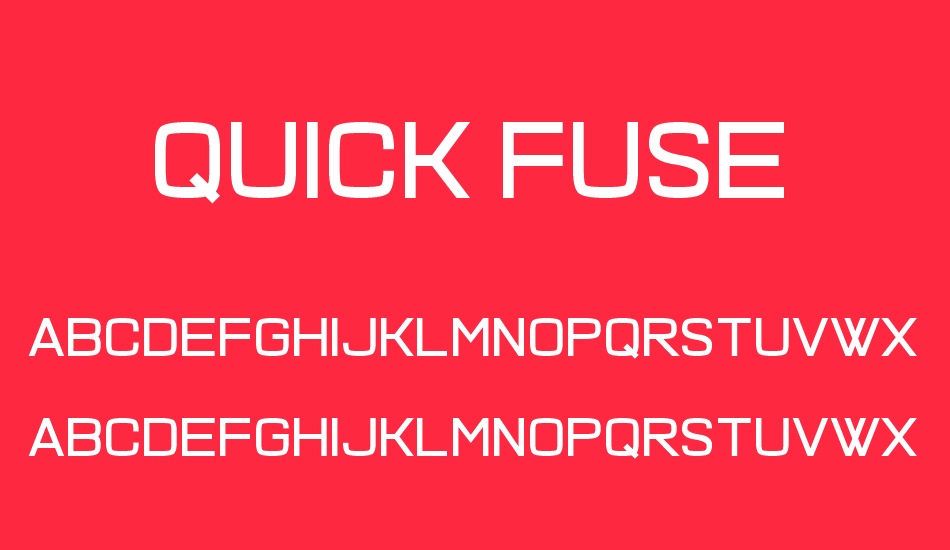 Quick Fuse font