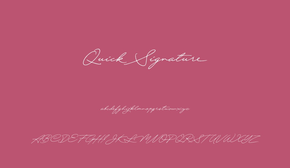 Quick Signature Personal Use font