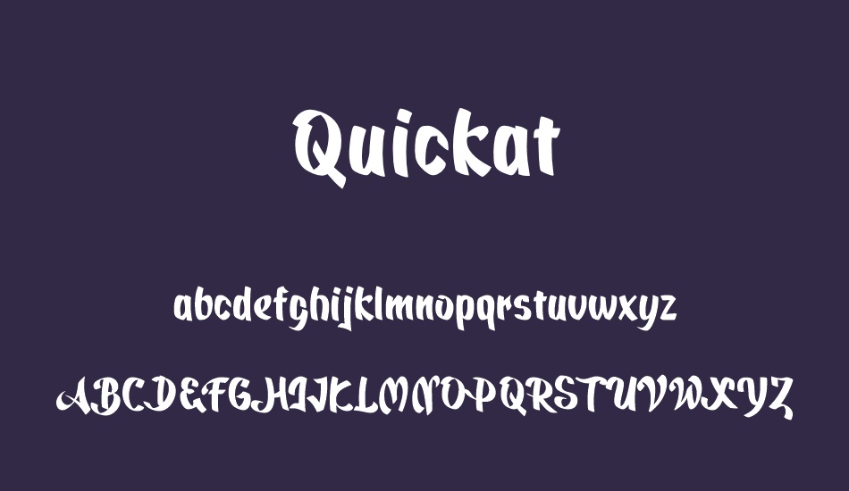 Quickat font