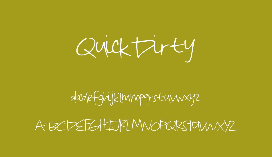 QuickDirty font