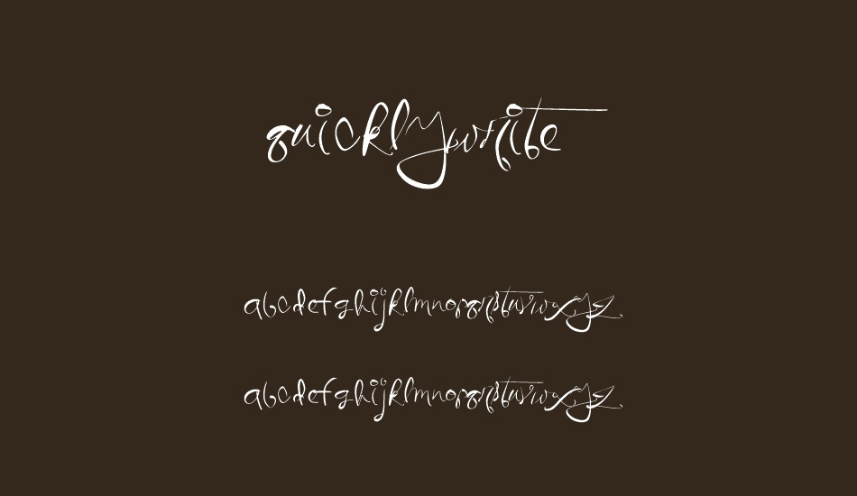 QuicklyWrite font