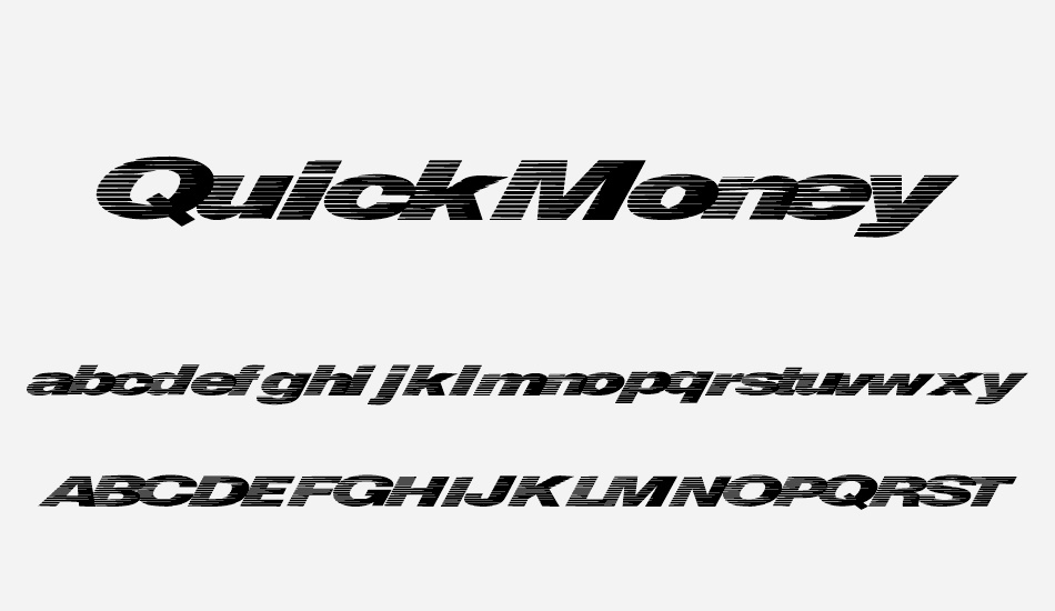 QuickMoney font