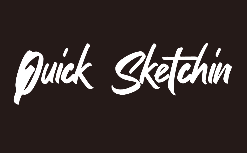 Quick Sketching font big