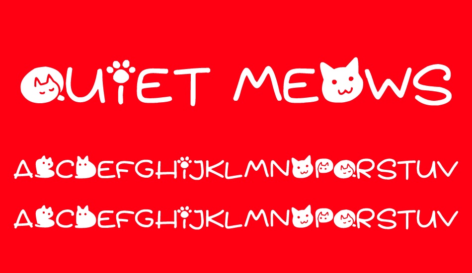 Quiet Meows font