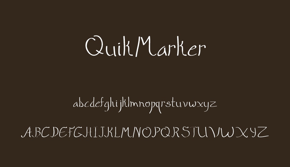 QuikMarker font