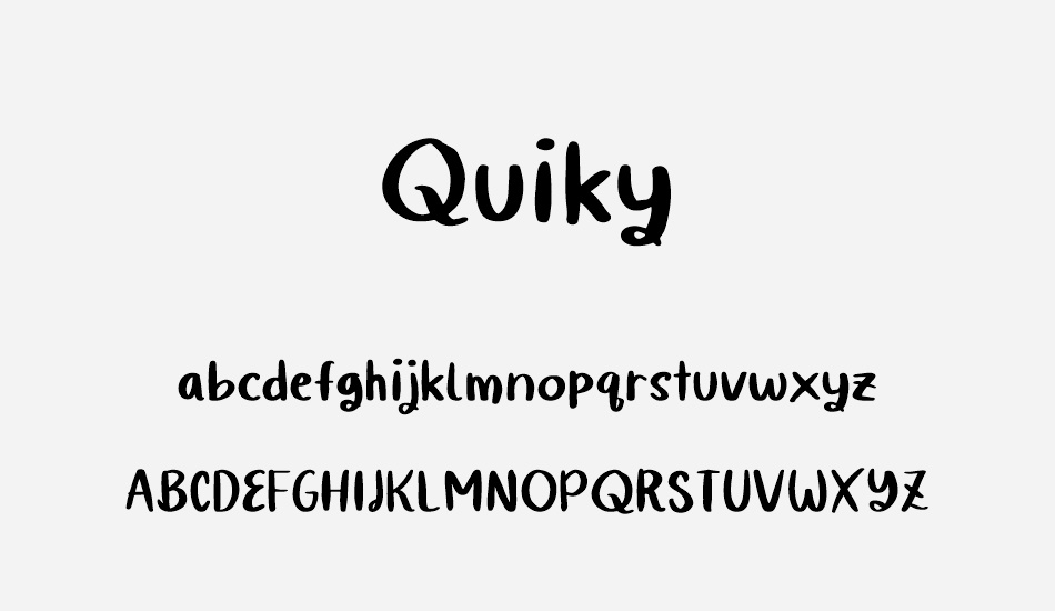 Quiky font