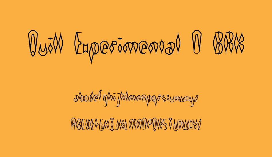 Quill Experimental O BRK font