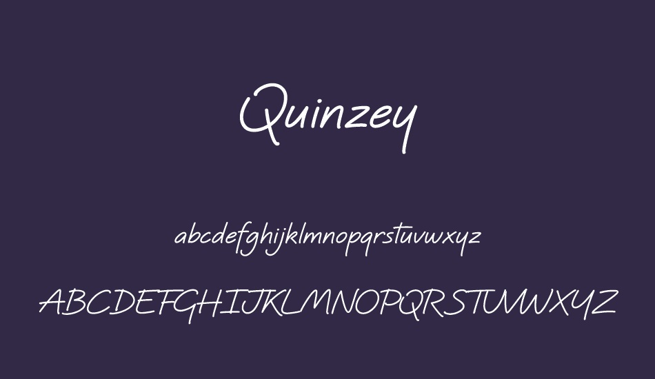 Quinzey font