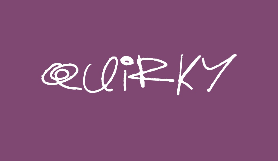 Quirky Cat font big