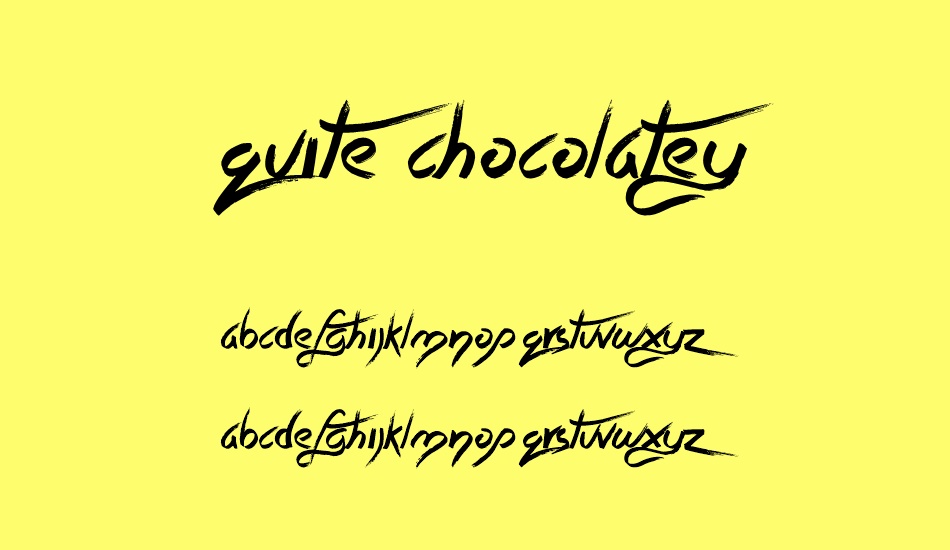 Quite Chocolatey font