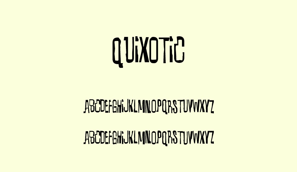 Quixotic font