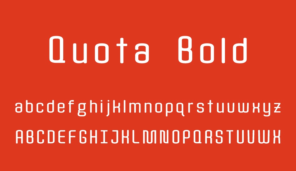 Quota Bold font