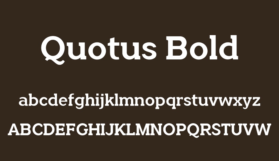 Quotus Bold font