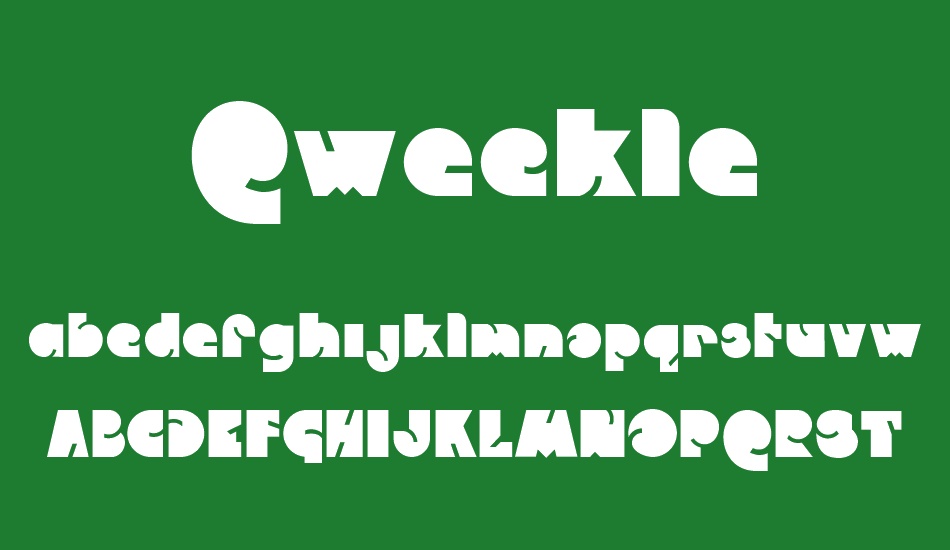 Qweckle font