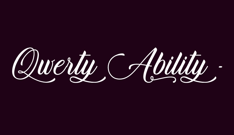 Qwerty Ability - Personal Use font big