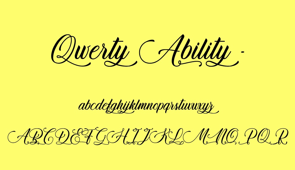 Qwerty Ability - Personal Use font