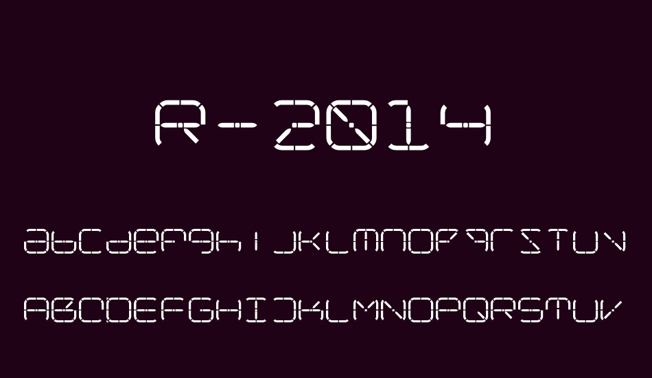 R-2014 font