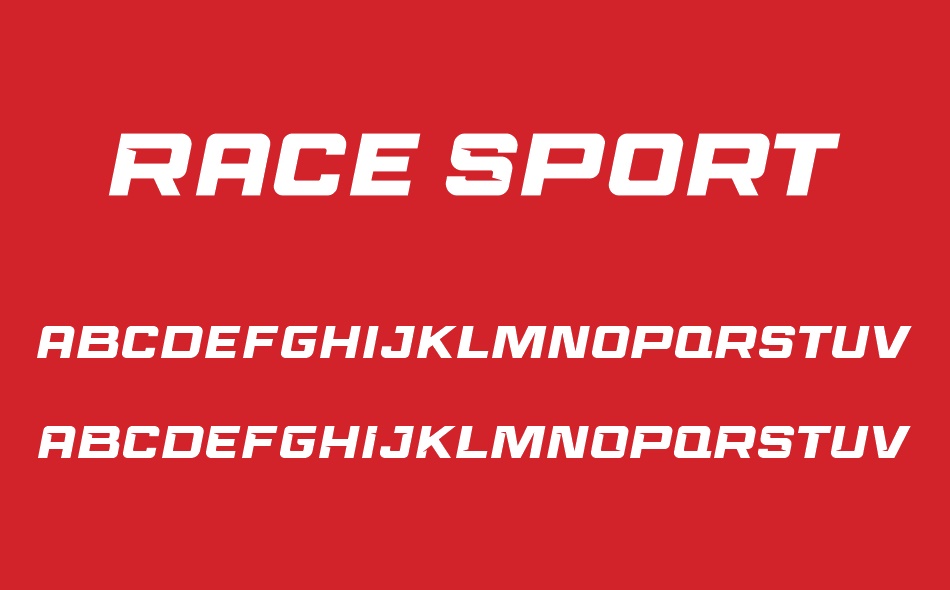 Race Sport font