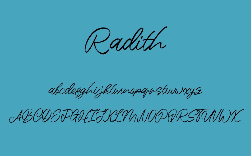 Radith font