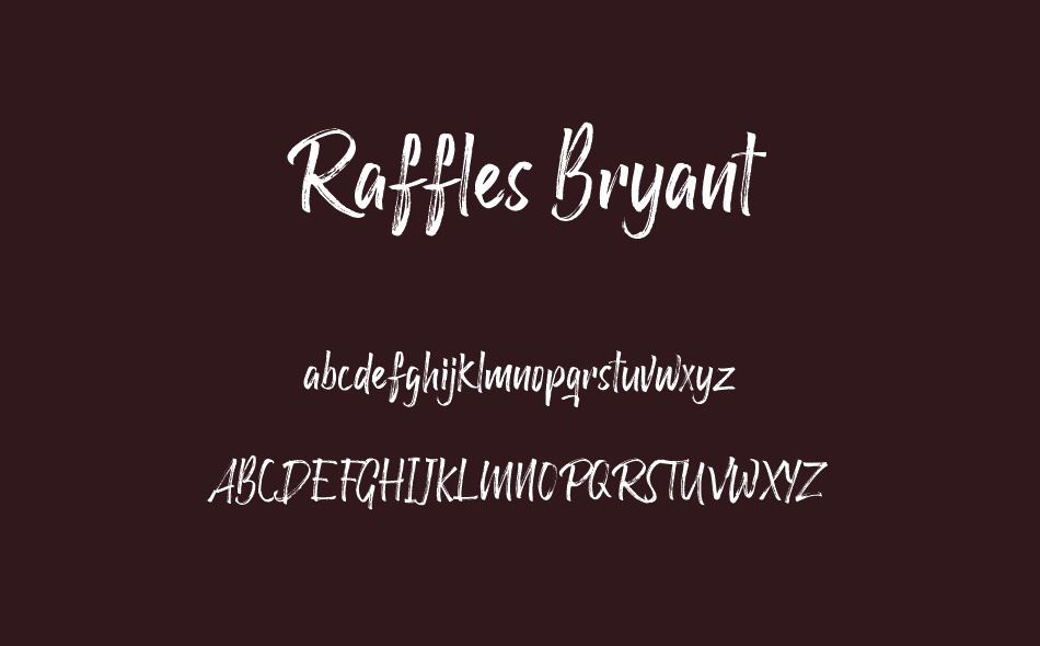 Raffles Bryant font