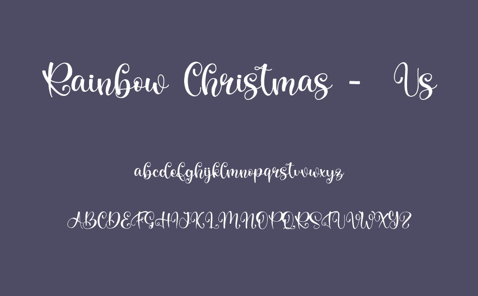 Rainbow Christmas font