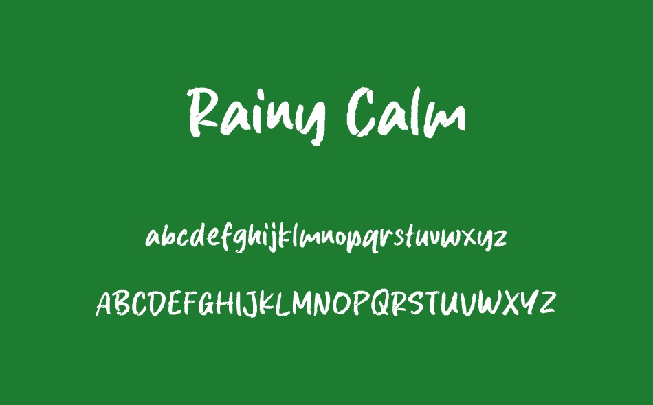 Rainy Calm font