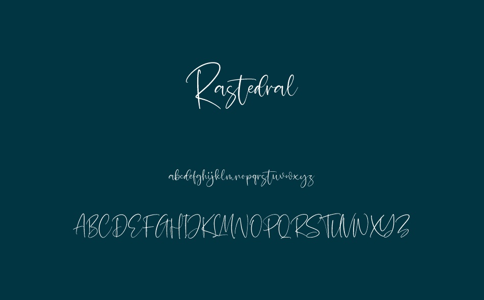 Rastedral font