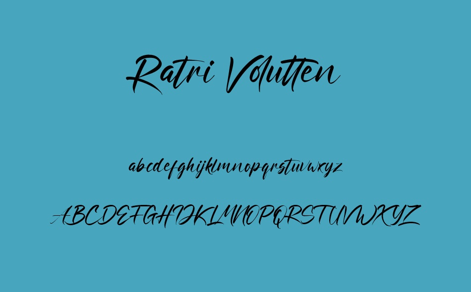 Ratri Volutten font