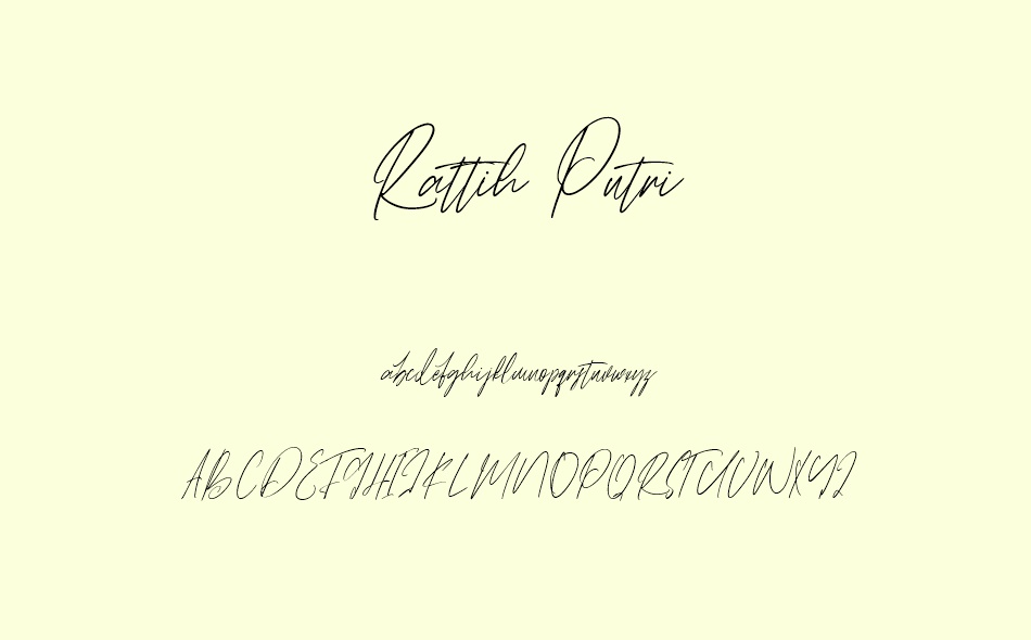 Rattih Putri font