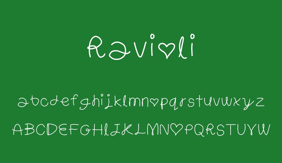 Ravioli font