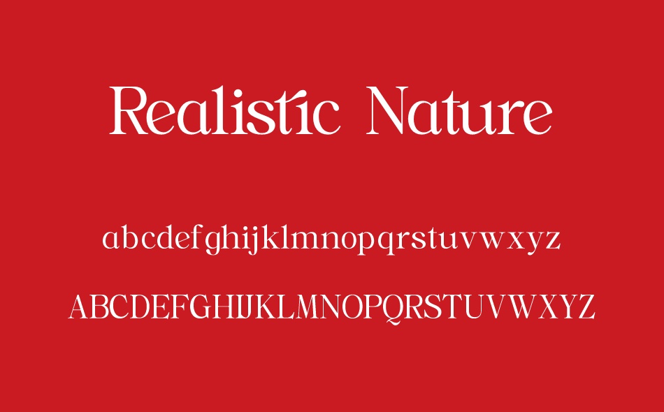 Realistic Nature font