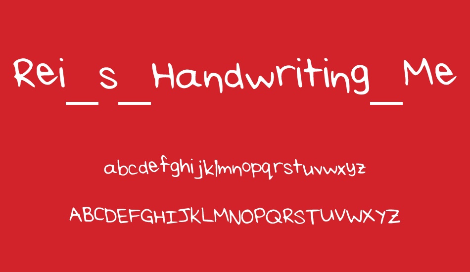 Rei_s_Handwriting_Medium font