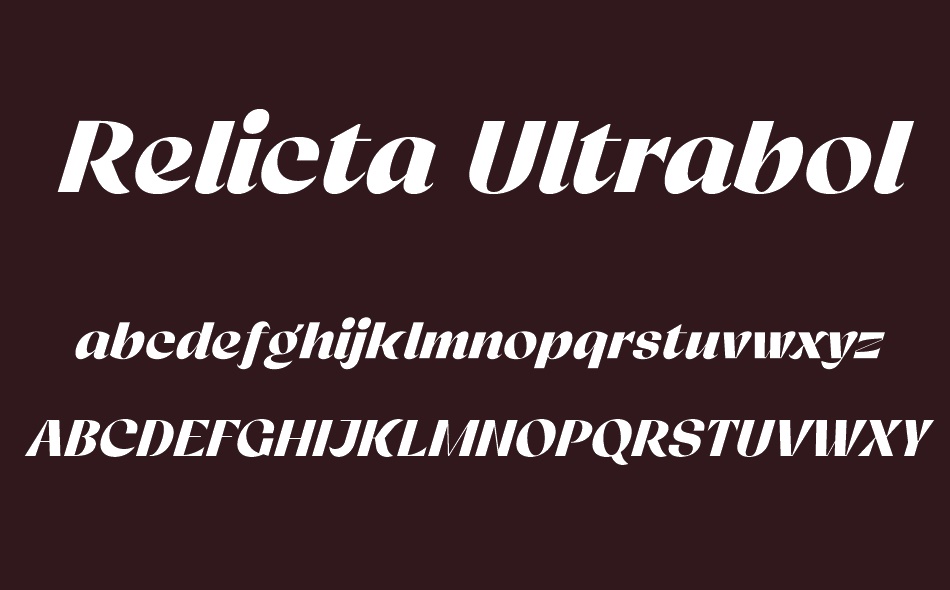 Relicta font