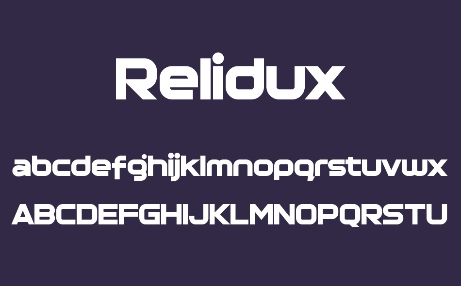 Relidux font