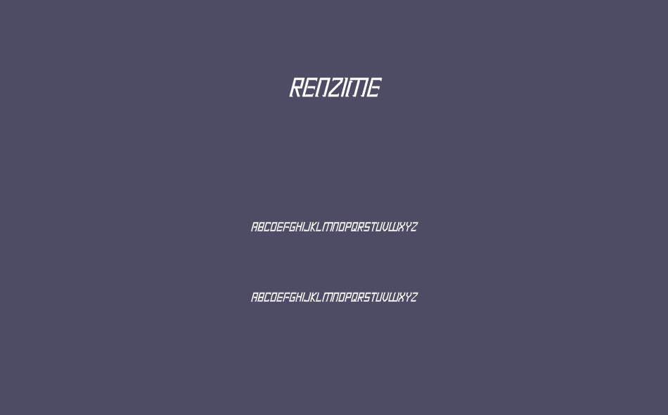 Renzime font