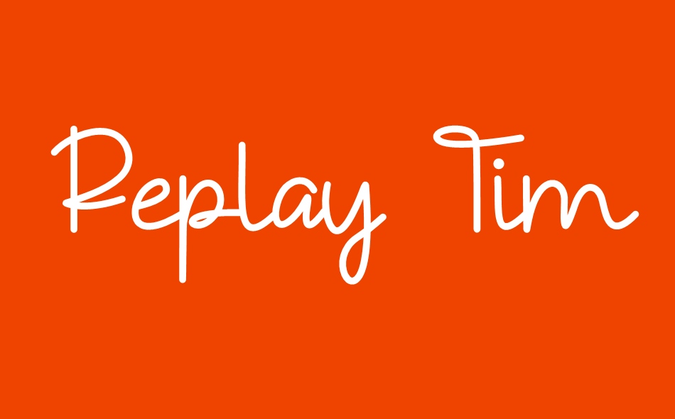 Replay Time font big