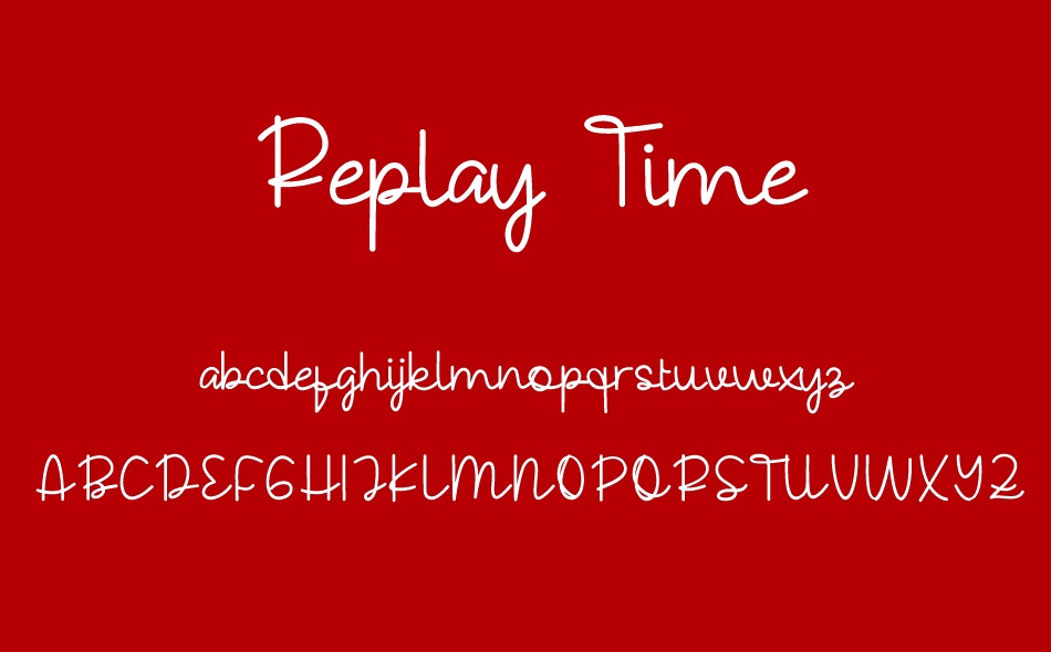 Replay Time font