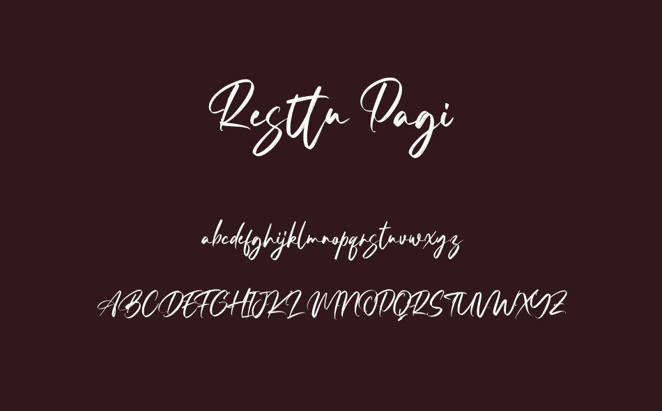 Resttu Pagi font