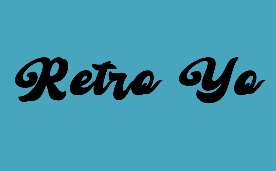 Retro Young font big